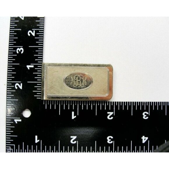 "MBH" Engraved Money Clip Stainless Steel Credit Card Cash ID Holder Silver - Picture 4 of 12